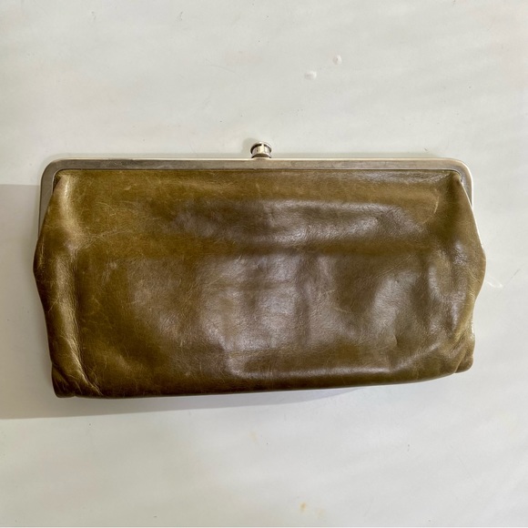HOBO Lauren clutch Wallet green leather - Picture 3 of 12